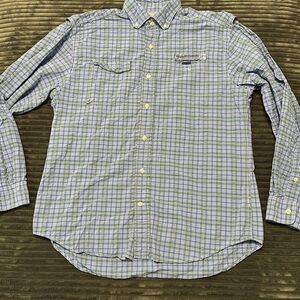 Vineyard Vines Harbor Shirt Button Down Nylon Blue Plaid Mens M